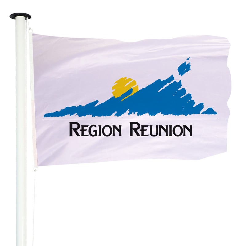 Drapeau La Réunion pour mât - Région