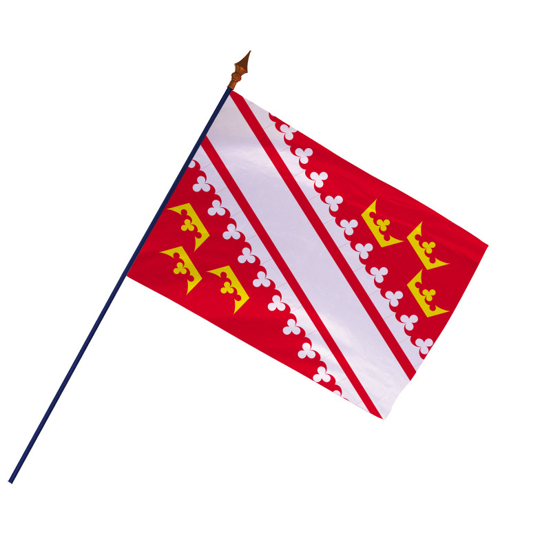 Drapeau Province Alsace avec hampe et ourlets côtés | MACAP