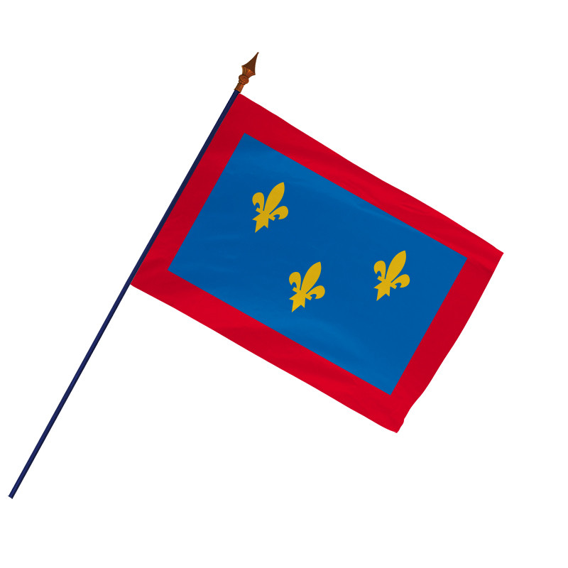 Drapeau Province Anjou avec hampe et ourlets côtés | MACAP