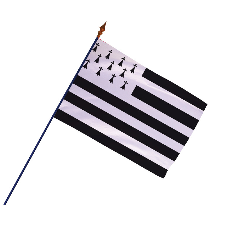 Drapeau Bretagne avec hampe - Province