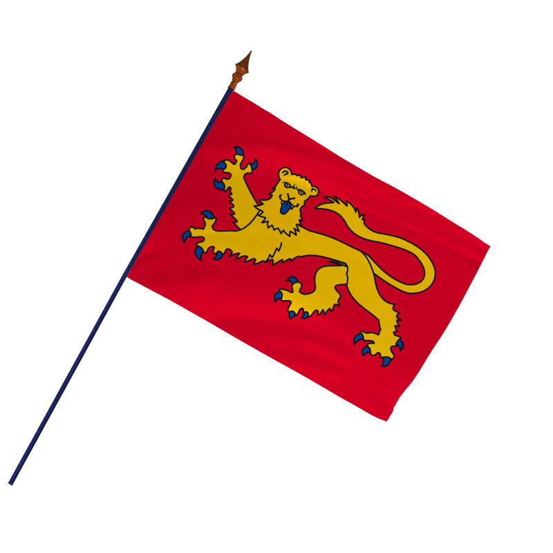 Drapeau Province Guyenne avec hampe et ourlets | MACAP