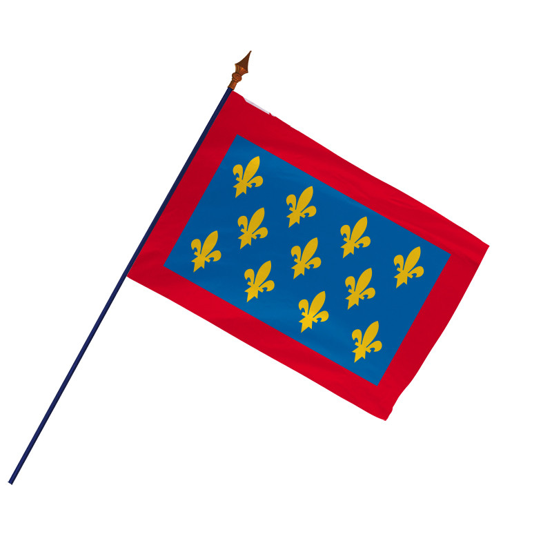 Drapeau Province Maine avec hampe et ourlets | MACAP