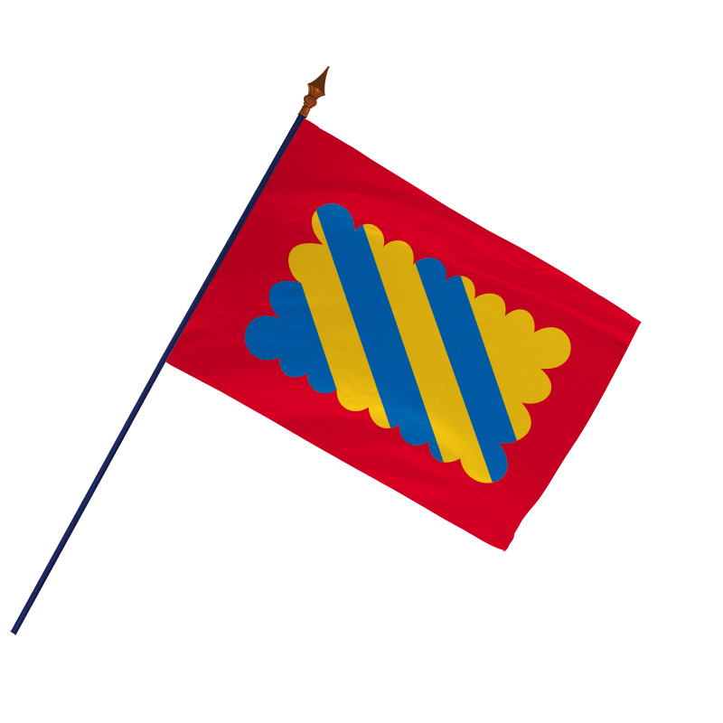 Drapeau Province Nivernais avec hampe et ourlets | MACAP