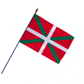 Drapeau Province Pays Basque avec hampe et ourlets | MACAP