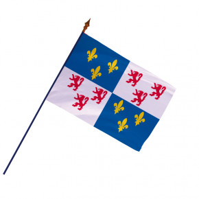 Drapeau Province Picardie avec hampe et ourlets | MACAP