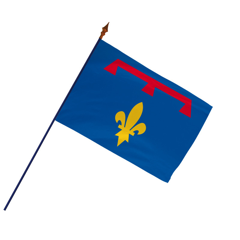 Drapeau Province Provence Lys avec hampe et ourlets | MACAP