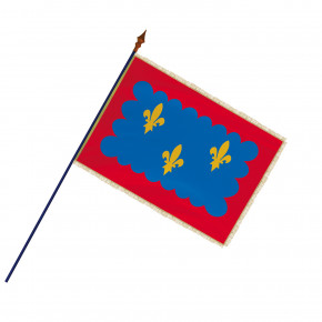 Drapeau Province Berry avec hampe, franges et galon or| MACAP