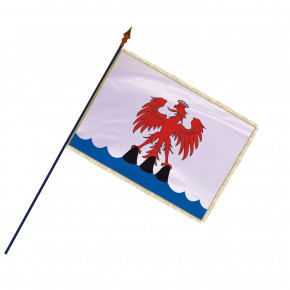 Drapeau Province Comté de Nice  avec hampe, franges et galon or | MACAP