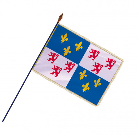 Drapeau Province Picardie avec hampe, franges et galon or | MACAP