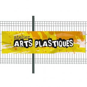 Banderole Prête à imprimer "Arts Plastiques" (fixation oeillets) 80x300 cm - Modèle 1 MACAP