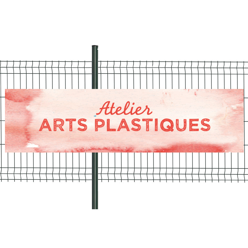 Banderole Prête à imprimer "Arts Plastiques" (fixation oeillets) 80x300 cm - Modèle 2 MACAP