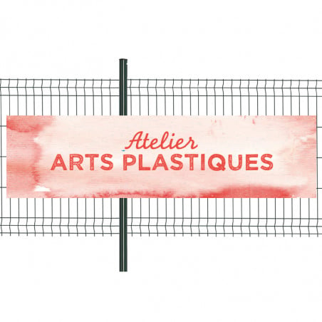 Banderole Prête à imprimer "Arts Plastiques" (fixation oeillets) 80x300 cm - Modèle 2 MACAP