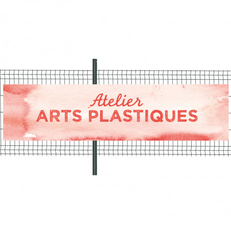 Banderole Prête à imprimer "Arts Plastiques" (fixation oeillets) 100x400 cm - Modèle 2 MACAP