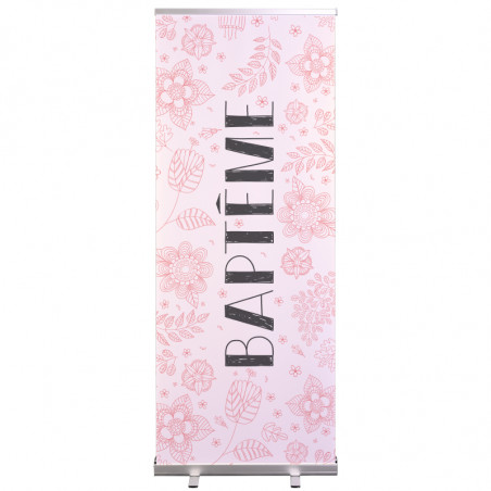 Roll-up Prêt à imprimer "Baptême" (avec housse de transport) 80x200 cm - Modèle 2 MACAP