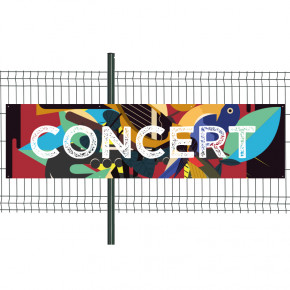 Banderole Prête à imprimer "Concert" (fixation oeillets) 80x300 cm - Modèle 1 MACAP