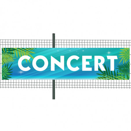 Banderole Prête à imprimer "Concert" (fixation oeillets) 100x400 cm - Modèle 3 MACAP