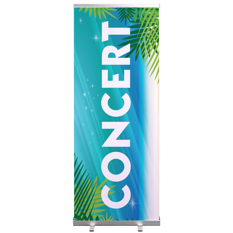 Roll-up Prêt à imprimer "Concert" (avec housse de transport) 80x200 cm - Modèle 3 MACAP