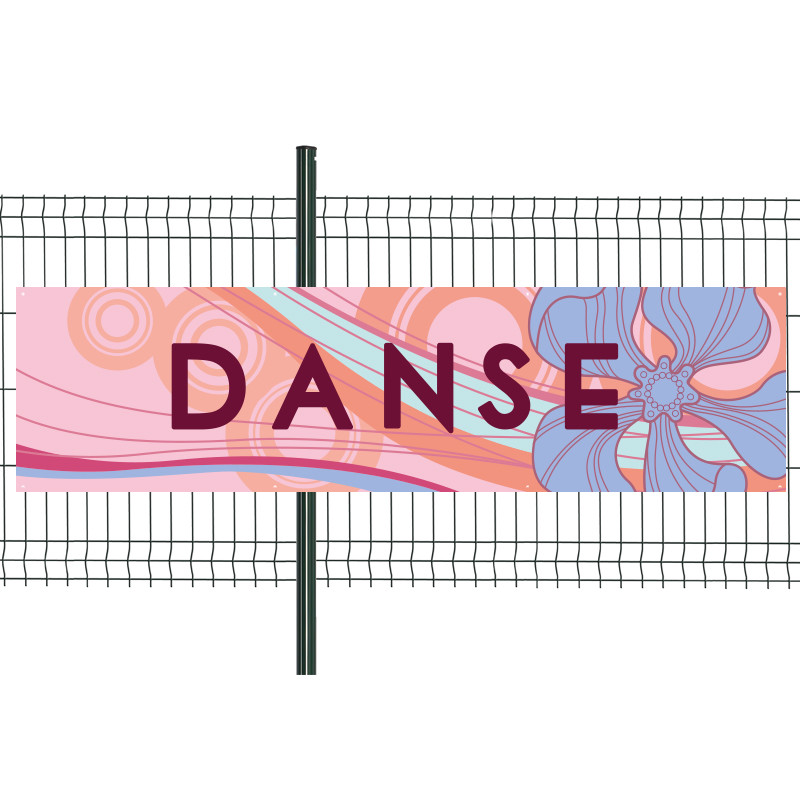 Banderole Prête à imprimer "Danse" (fixation oeillets) 80x300 cm - Modèle 2 MACAP