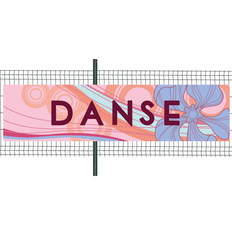 Banderole Prête à imprimer "Danse" (fixation oeillets) 100x400 cm - Modèle 2 MACAP