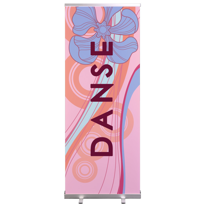 Roll-up Prêt à imprimer "Danse" (avec housse de transport) 80x200 cm - Modèle 2 MACAP