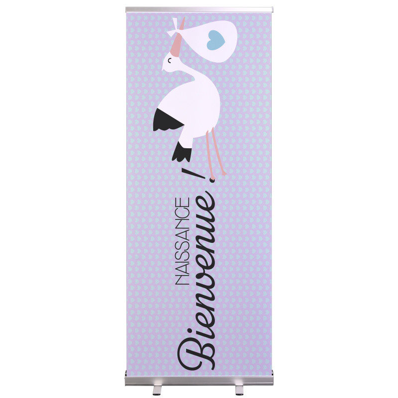 Roll-up Prêt à imprimer "Naissance" (avec housse de transport) 80x200 cm - Modèle 2 MACAP