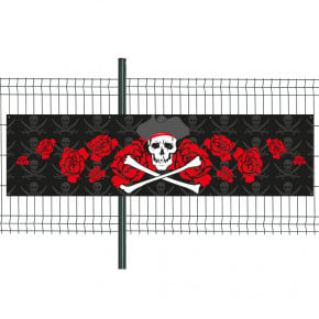 Banderole Prête à imprimer "Pirate" (fixation oeillets) 80x300 cm - Modèle 1 MACAP