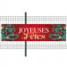 Banderole PVC Oeillets 80x300 cm|PLV "Joyeuses fêtes"- Modèle 2