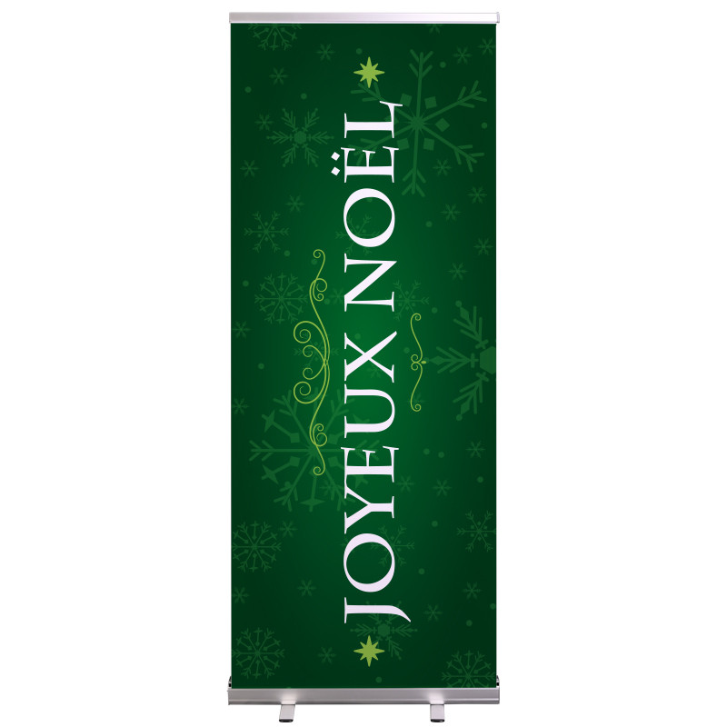 Roll-up Prêt à imprimer "Joyeux Noël" (avec housse de transport) 80x200 cm - Modèle 1 MACAP