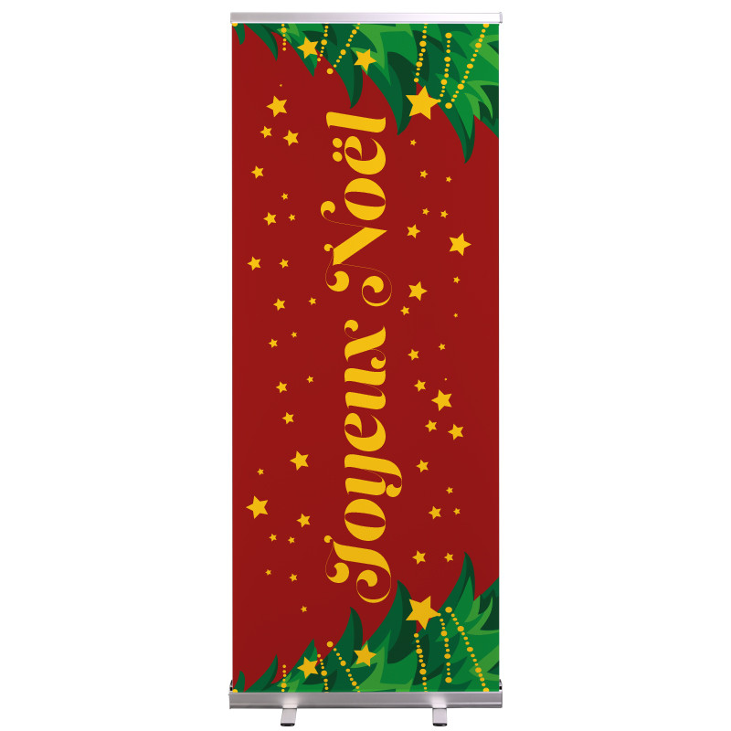 Roll-up Prêt à imprimer "Joyeux Noël" (avec housse de transport) 80x200 cm - Modèle 2 MACAP