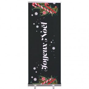 Roll-up Prêt à imprimer "Joyeux Noël" (avec housse de transport) 80x200 cm - Modèle 3 MACAP