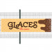 Banderole PVC Oeillets 80x300 cm|PLV "Glaces"- Modèle 1