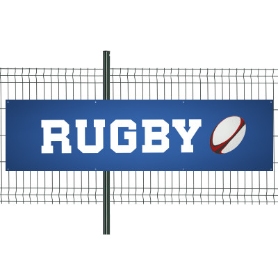 Banderole PVC Oeillets 80x300 cm PLV "Rugby"- Modèle 1