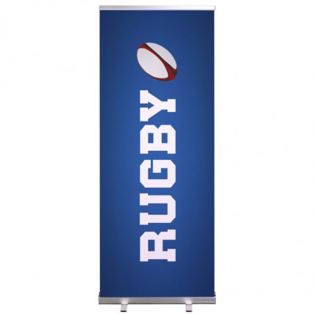 Roll-up Prêt à imprimer "Rugby" (avec housse de transport) 80x200 cm - Modèle 1 MACAP