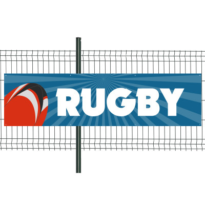 Banderole PVC Oeillets 80x300 cm PLV "Rugby"- Modèle 2