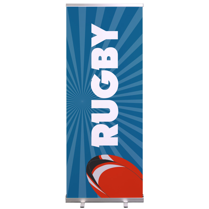 Roll-up Prêt à imprimer "Rugby" (avec housse de transport) 80x200 cm - Modèle 2 MACAP