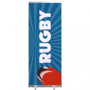 Roll-up Prêt à imprimer "Rugby" (avec housse de transport) 80x200 cm - Modèle 2 MACAP