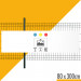 Banderole bâche PVC avec oeillets - 80x300cm(Création en ligne)