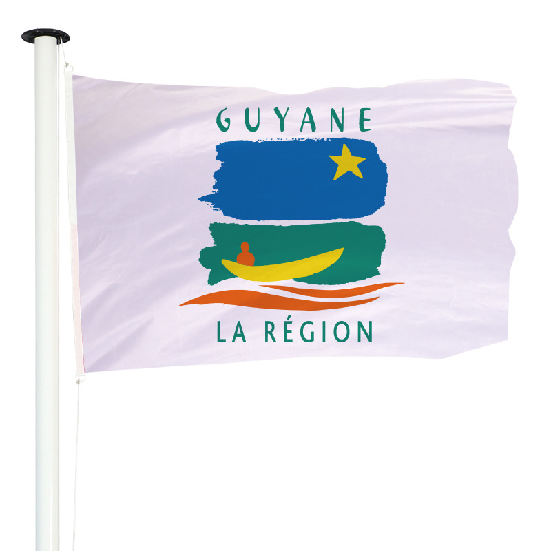 Drapeau Guyane pour mât - Région