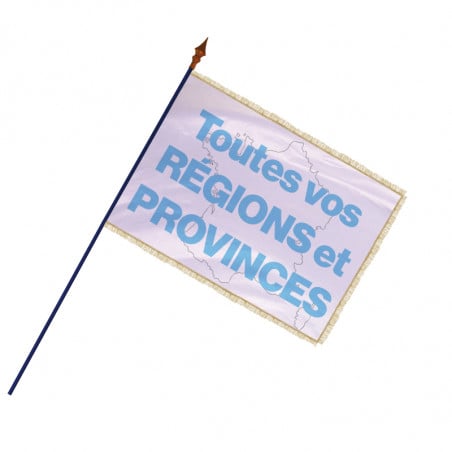 Drapeau des Régions et Provinces  - Finition frange filet or | MACAP