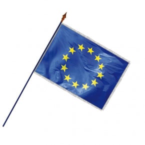 Drapeau Officiel Classique (Union Européenne) - frange filée argent galon argent -MACAP