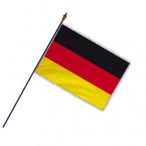 Drapeau Allemagne avec hampe, franges et galon argent | MACAP