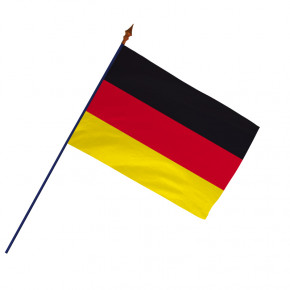 Drapeau Allemagne avec hampe et ourlets | MACAP