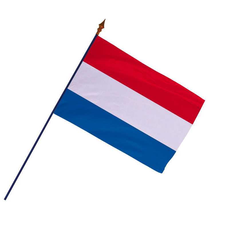 Drapeau Pays-Bas avec hampe et ourlets | MACAP