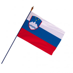 Drapeau Slovénie avec hampe et ourlets | MACAP
