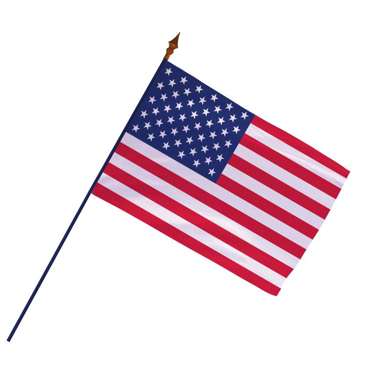 Drapeau des Etats-Unis avec hampe