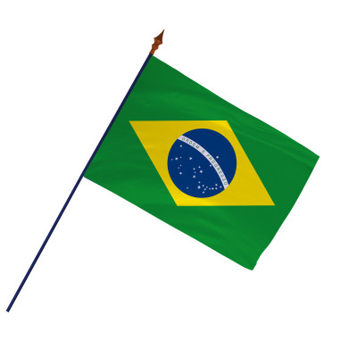 drapeau du Brésil avec hampe