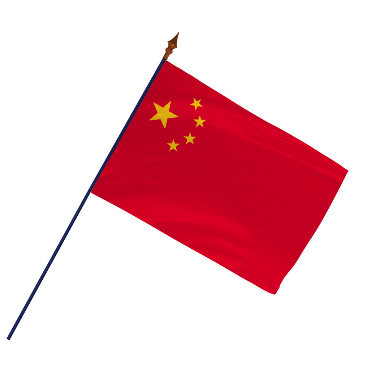 Drapeau des Chine avec hampe