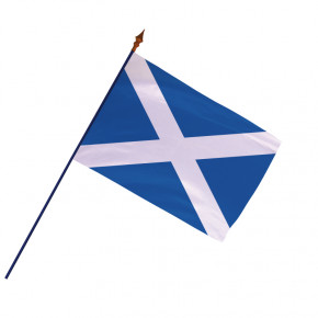 Drapeau des Ecosse avec hampe