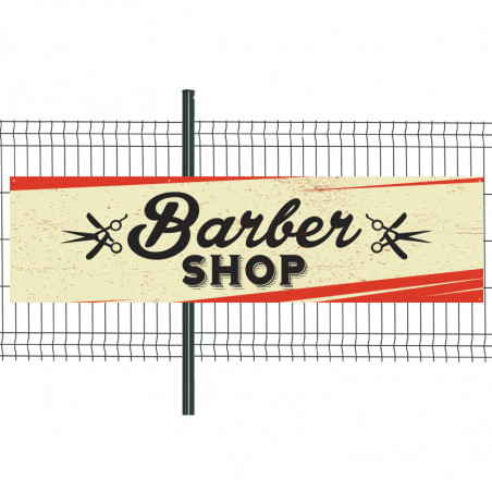 Banderole Prête à imprimer "Barbier" (fixation oeillets) 80x300 cm - Modéle 1 MACAP