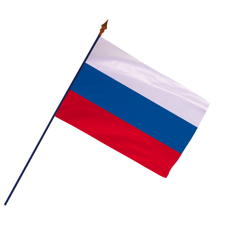 Drapeau Russie avec hampe officielle